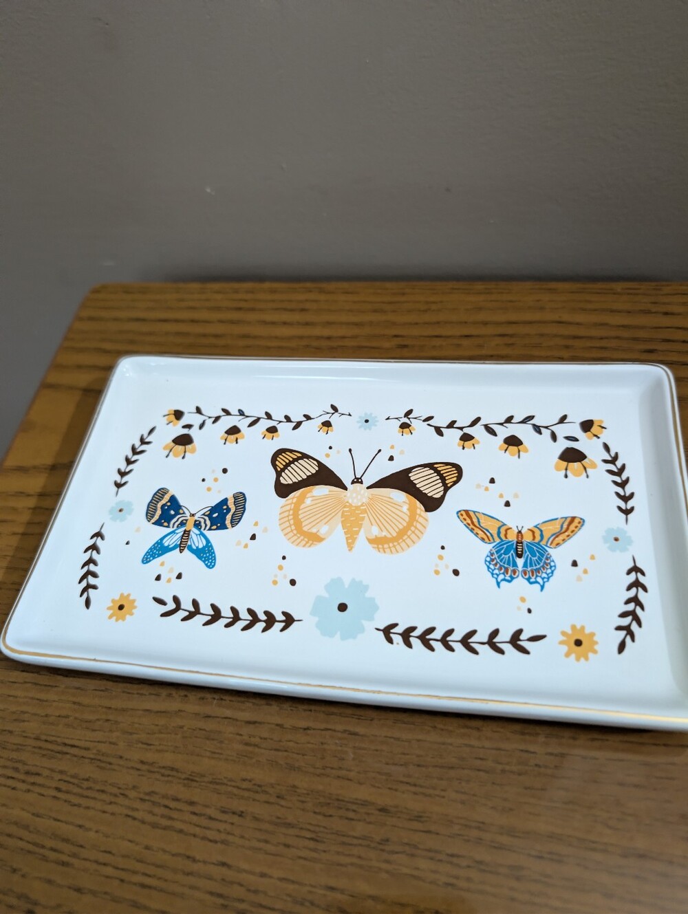 Whimsigoth Butterfly Rectangular Trinket Dish